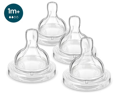Biberón Philips Avent Anti-Colic Transparente con Tetinas de Flujo 2, para Bebé