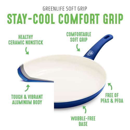 GreenLife CC002378-001 agarre suave, 16 unidades, azul marino