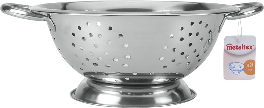 Coladera Metaltex 690702 Blanca de 24 cm con Patas