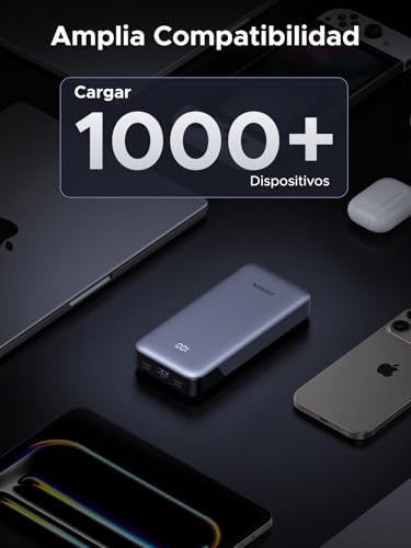 Batería Portátil UGREEN Nexode 20000mAh Negro con 3 Puertos 30W Compatible con Galaxy y iPhone