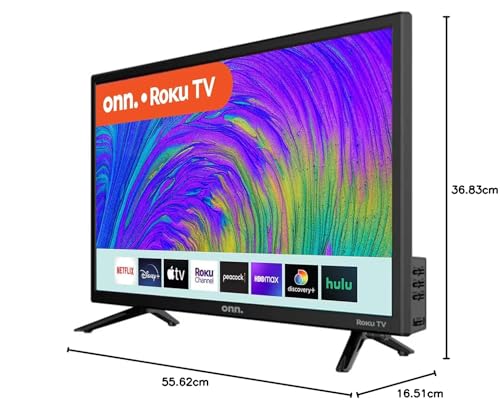 Telvision Onn 100002430 HD 24 pulgadas Pantalla LED Alta definicion 720P HDMI TV USB (Reacondicionado)