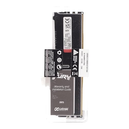 Kingston Fury Beast Black RGB DDR5, Memoria Gamer, Capacidad: 16GB, Frecuencia: 5600MT/s, Latencia: CL40, Factor de Forma: DIMM, Intel XMP, Color: Negro/RGB, SKU: KF556C40BBA-16