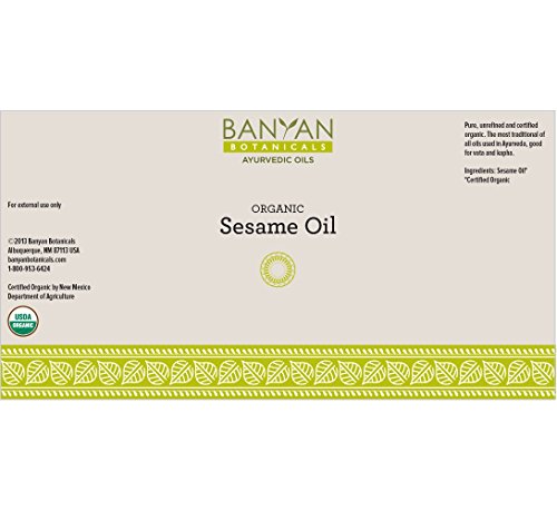 Aceite Orgánico de Sésamo Ayurvédico para Cabello y Piel - Sin Refinar - Banyan Botanicals