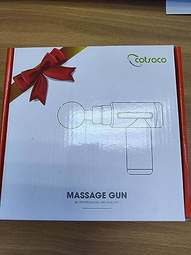 Pistola de Masaje, Mini Pistola de Masaje Muscular, Masajeador Portatil Muscular Masajeador de Tejido Profundo Massage Gun Portátil 4 Cabezales de Masaje para Relajar Los Músculos Aliviar el Dolor(Black)