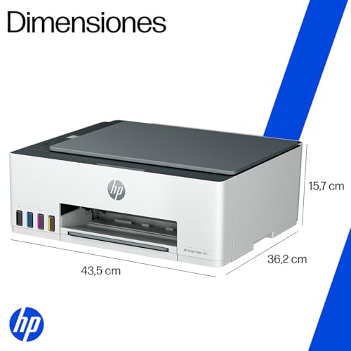 HP Impresora Multifuncional Smart Tank 580, Tinta Continua, Color, Wi-Fi, Dúplex (Doble Cara) Manual, Impresión Desde Smart App, 2 años de Garantía (1F3Y2A)