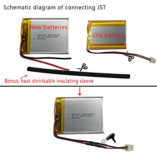 HXJNLDC 602248 - Batería de 3,7 V 700 mAh para Sena SMH10 SMH10R SMH10D SMH10-11 SR10 - Auriculares Bluetooth de repuesto para motocicletas, auriculares Bluetooth intercomunicador integrado