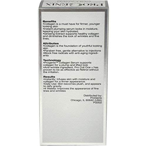 ProGenix Collagen Serum. Instant Plumping Serum with Hyaluronic Acid to plump fine lines. 1oz