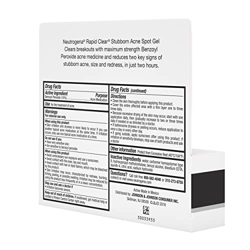 Gel Neutrogena Rapid Clear Stubborn para Manchas de Acné 1 Onza