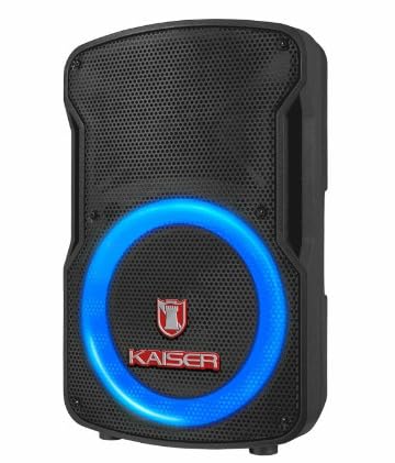 Kaiser Bocina MSA-7908MX Kit de Bafle Amplificador Inalámbrico Bocinas con Bluetooth y Micrófono Incluido, 6500 W de Potencia, Color Negro 8 Pulgadas