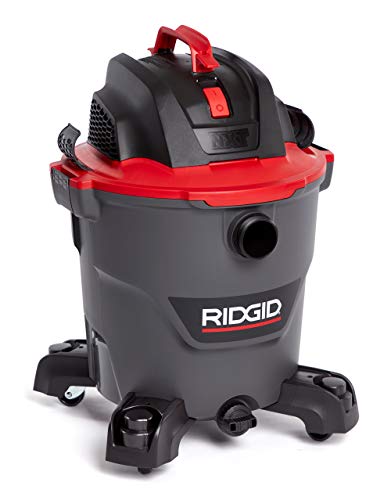 Aspiradora Wet Dry RIDGID Gris Oscuro y Rojo con Motor HP de 5.0 Pico y Manguera de Bloqueo Pro