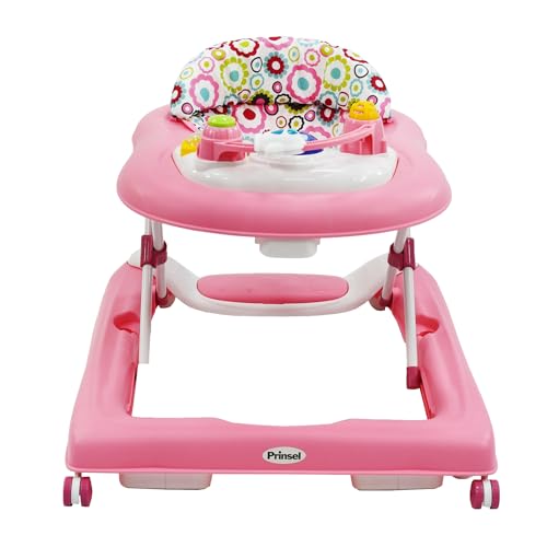 Andadera PRINSEL Rosa 3 en 1 con Asiento Acolchonado y Tablero Interactivo para Bebé
