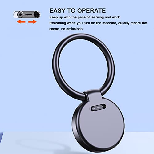 Heayzoki Grabadora Activada por Voz, Diseño de Llavero con Reducción de Ruido HD Mini Grabadora de MP3 Dispositivo de Grabación para Entrevista de Reunión de Estudio((32 GB))