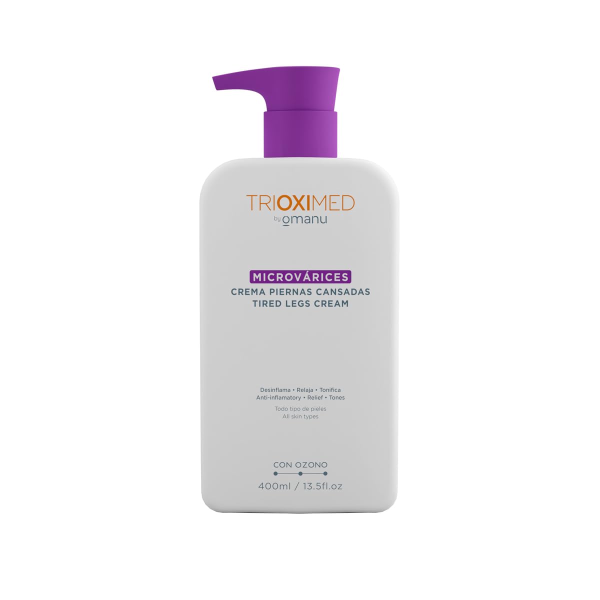 Trioximed Crema para Piernas Cansadas con Microvárices que Ayudará a Aliviar los Síntomas 400 Ml
