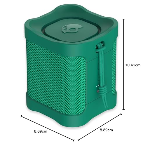 Skullcandy Terrain Mini Altavoz inalámbrico Bluetooth – Altavoz portátil Impermeable IPX7 con radiadores pasivos Personalizados duales, batería de 14 Horas, muñequera de Nailon y estéreo inalámbrico