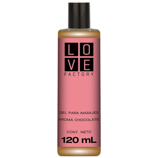 Gel para Masajes Intimos Lubricante Base Agua Libre de Parabeno Love Factory 120 mL (120 mL, Chocolate)
