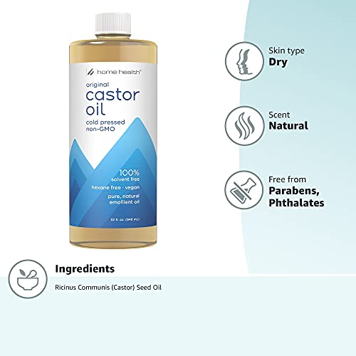 Home Health Aceite de Ricino Puro Prensado en Frío – 946 ml (32 oz)