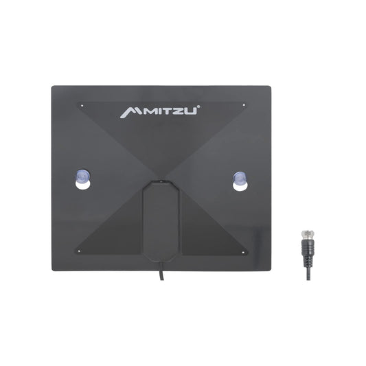 Mitzu Antena Digital Interiores HD THD-3011 470-810 MHz con Cable de 3 m, Color Negro, Ultradelgada
