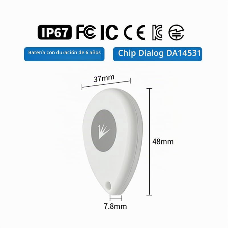 Etiqueta de Localización Inteligente Feasycom Azul Resistente al Agua TLM Eddystone BLE iBeacon con Batería Reemplazable