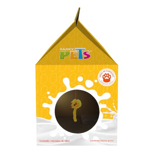 Fancy Pets Casa de Cartón con Rascador para Gatos Milky Cat Sabor Mango