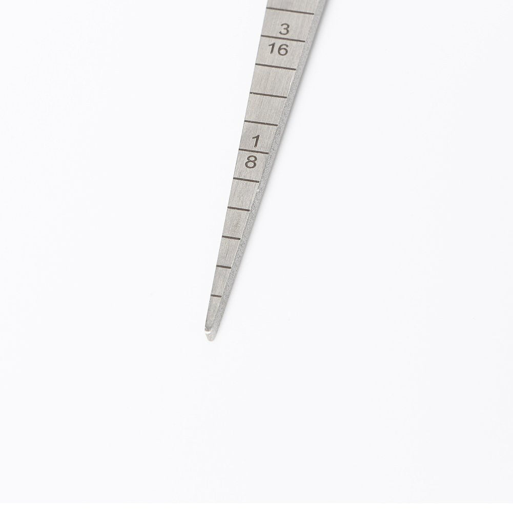 Calibrador Cónico Ulnar Acero Inoxidable 1-15mm Métrico e Inch Test de Soldadura