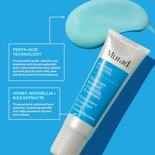 Blemish - Outsmart clarifying treatment / Tratamiento para brotes y espinillas con una fórmula compuesta por 5 ácidos, para eliminar la bacteria que causa el acné. 50 ml
