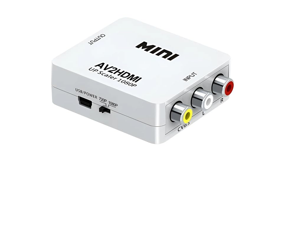 APICH Adaptador RCA a HDMI, Convertidor RCA (AV) a HDMI