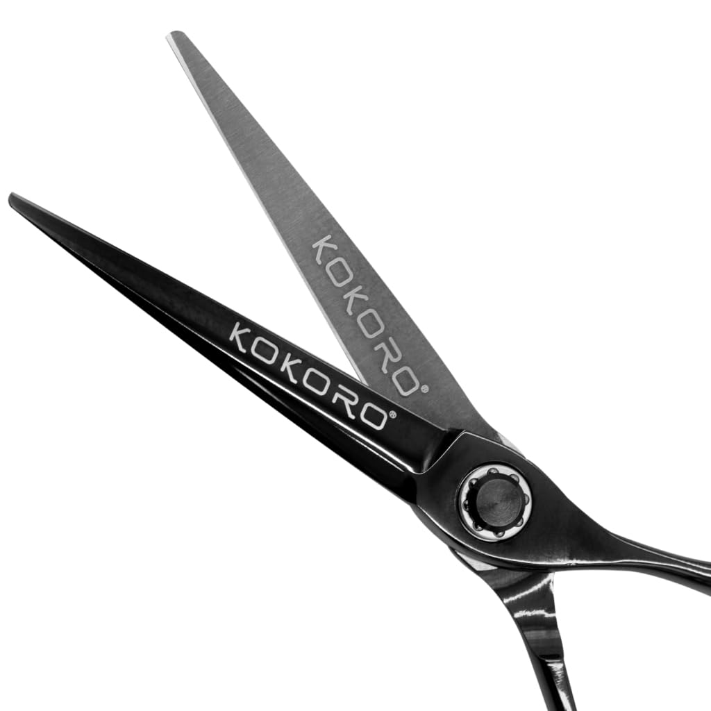 Tijera Profesional Kokoro Black Titanium de Textura 6.0"