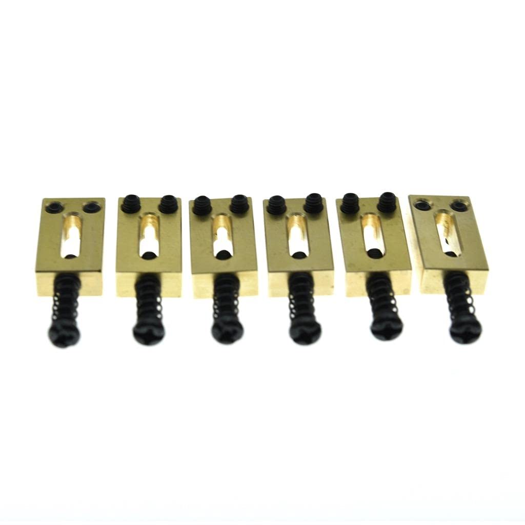KAISH - Sillín de latón macizo para guitarra Stratocaster o Telecaster (10,5 mm)