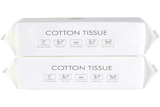 200 hojas Desechable Toalla Facial, Fibra de Algodón Limpiador Facial Desmaquillador Algodón