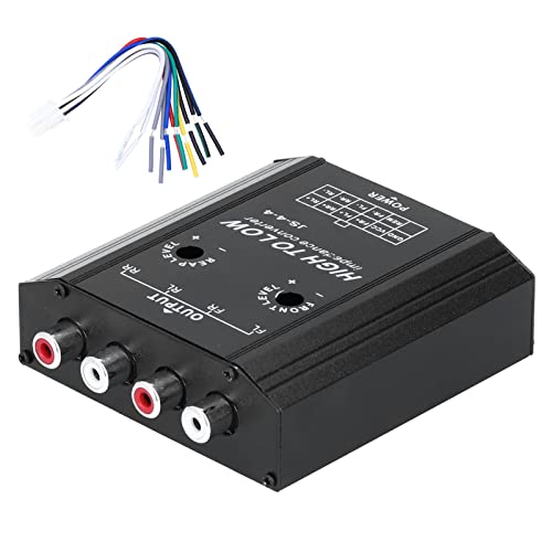 Convertidor de Audio de 4 Canales de 12 V, Convertidor de Impedancia de Línea Alta a Baja, Filtro de Frecuencia de Altavoz de Radio Estéreo para Coche