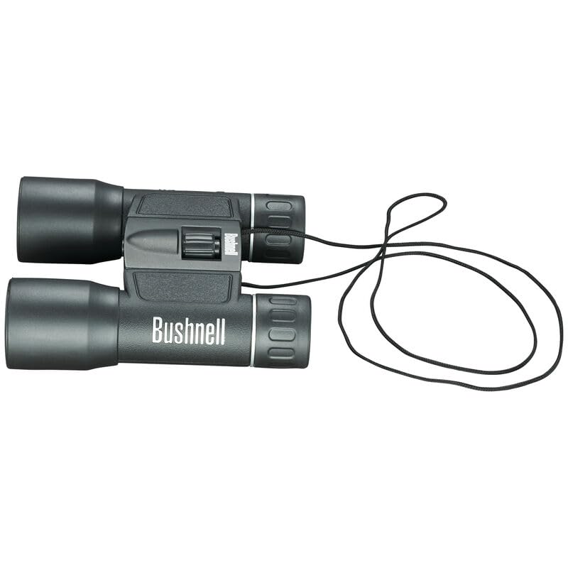 Bushnell | Binoculares Powerview Prisma Roof | 16x32 mm | Binocular Resistentes al Polvo y Salpicaduras | Negro