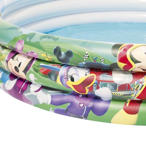 Alberca Inflable 2+ años red Mickey Mouse Club House azul 3anillos 1mod 1.22x25cm (48x10pulg)