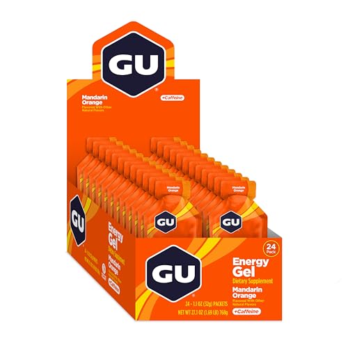 GU Energy Labs Original, Gel Energético de Nutrición Deportiva, Mandarina, Caja de 24 Piezas