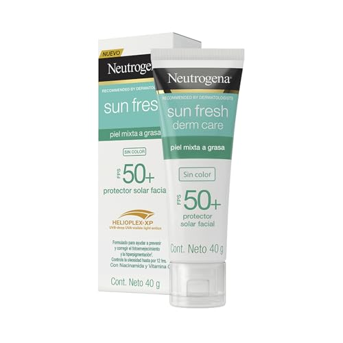 Protector Solar Facial Neutrogena Sun Fresh sin color Niacinamida FPS50+