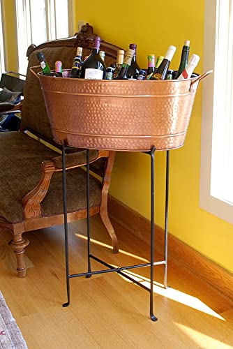 ACHLA Designs tina ovalada martillada chapada en cobre