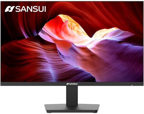 Monitor PC SANSUI 24 Pulgadas Ultra-Delgado FHD HDMI Ergonomía para Oficina en Casa
