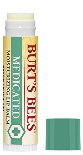 Burt's Bees 100% Natural Medicated Moisturizing Lip Balm with Menthol & Eucalyptus - 2 Tubes