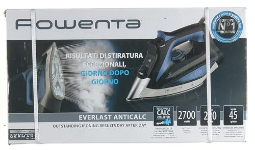 Plancha de Vapor Rowenta Everlast Azul con Recolector de Cal y Función Antical