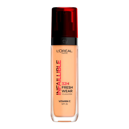 L’Oréal Paris, base de maquillaje de alta cobertura luminosa y larga duración, Infallible 32h Freshwear, tono 235 Honey, 30ml