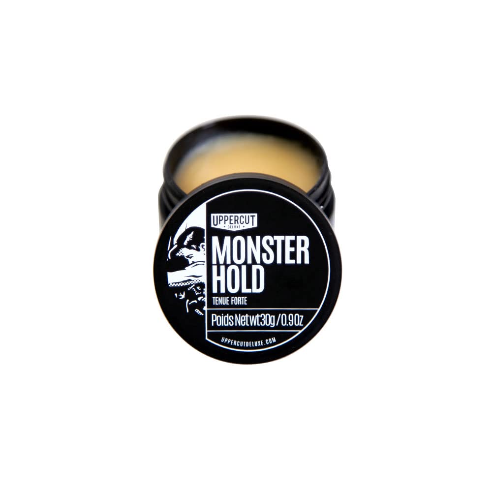 Monster Hold Pomade Midi, producto a base de cera de fijación fuerte y pesada, de larga duración y reutilizable para estilos tradicionales o más atrevidos, 0,9 oz/30 g