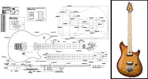 Plan de una guitarra eléctrica Wolfgang - Impresión a escala completa por ALS