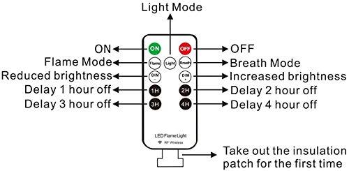 Lámpara LED PDGROW Efecto Llama Ajustable con Temporizador Inalámbrico para Interiores y Exteriores