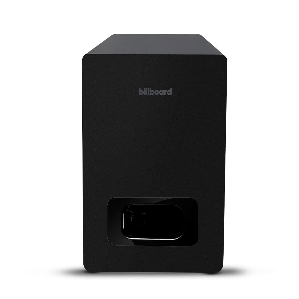 Billboard Barra De Sonido Studio Pro Cinema Expirience con Subwoofer | Conexión Inalámbrica | 3 Ecualizaciones | Conexiones HDMI ARC, Óptica, Entrada USB y Auxiliar 3.5 mm