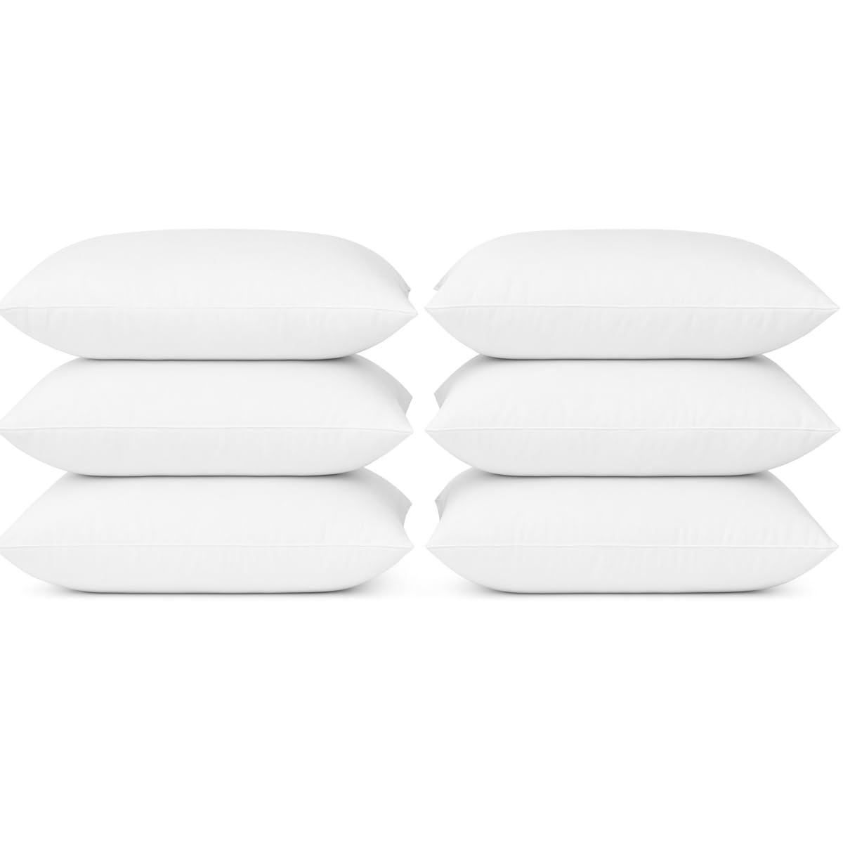 Almohadas TESSO HOME Blancas Hipoalergénicas Tecnología Down Alternative Paquete de 6