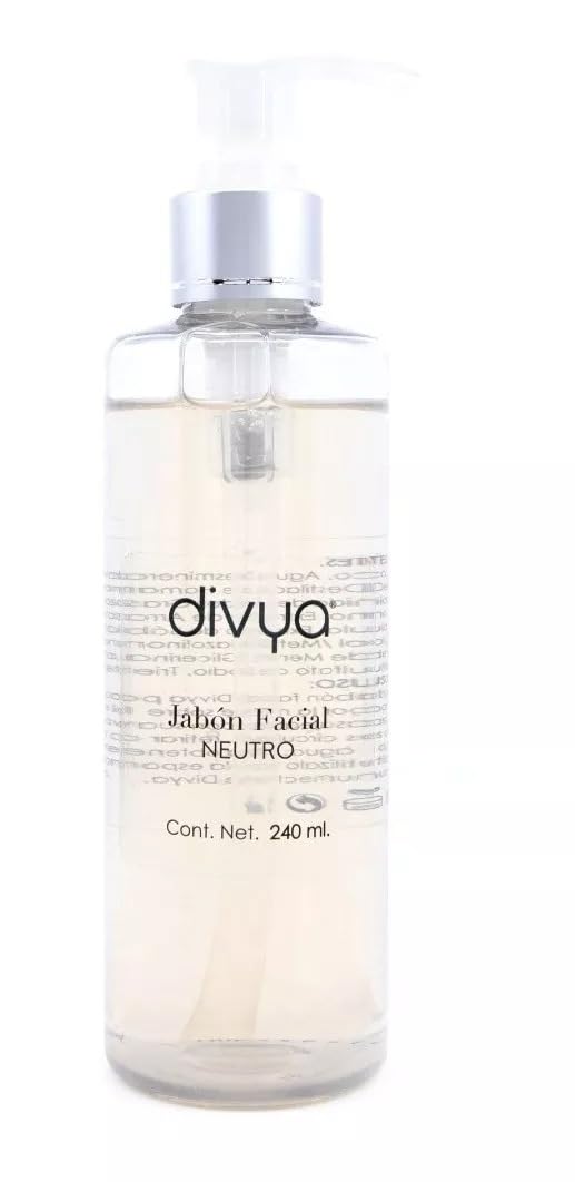 DIVYA | Jabón Limpiador Facial,Limpia, Hidrata y Suaviza,con Aloe Vera, Apto para Todo Tipo de Piel, 240 ml