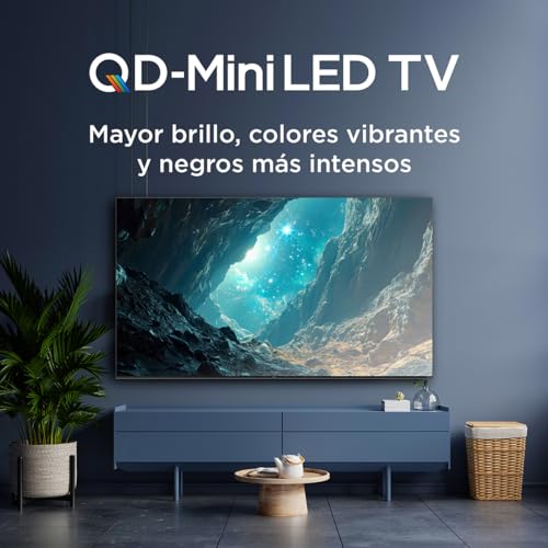 TCL Smart TV Pantalla 65" 65QM741G Google TV QLED -MiniLED | Dolby Vision HDR10 AIPQ 1300 NITZ DLG 240HZ IMAX | Dolby Atmos Virtual X Subwoofer 20W | Quad Core Bezel-Less |Compatible con Alexa