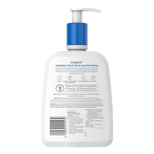 CETAPHIL Limpiador Facial Diario 473ml | Elimina grasa sin resecar