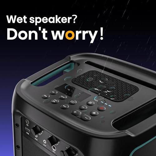 Hisense Ultimate - Altavoz inalámbrico para Fiesta Exterior e Interior con subwoofer, 2.0 CH, 300 W, IPX4 Impermeable, batería de Larga duración, Bluetooth5.0, Modo DJ y Karaoke (HP100)
