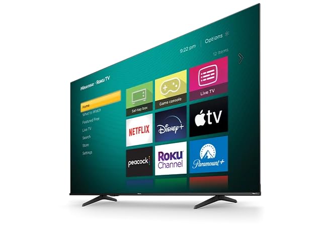 Hisense Smart TV de 70 Pulgadas Clase 4K UHD LED LCD R0ku Smart TV HDR R6 Serie Diseño sin Bisel Modo de Juego Funciona con el Asistente de Google y Alexa