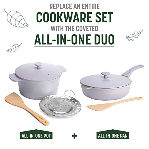 Goodful - Olla todo en uno, antiadherente de revestimiento múltiple, horno holandés fundido de alto rendimiento con tapa a juego, estante para asar y volteador, hecha sin PFOA, utensilios de cocina